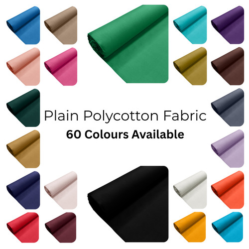 Plain polycotton fabric dress - polycotton,