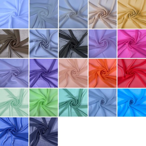 Chiffon sheer plain soft - plain,