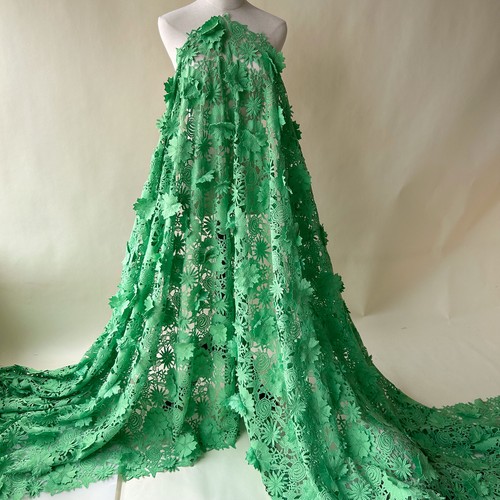 Guipure lace fabric with - lace, 3d