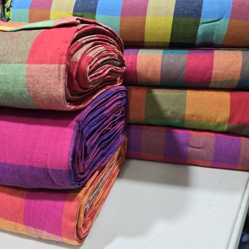 Cotton linen madras check - linen,