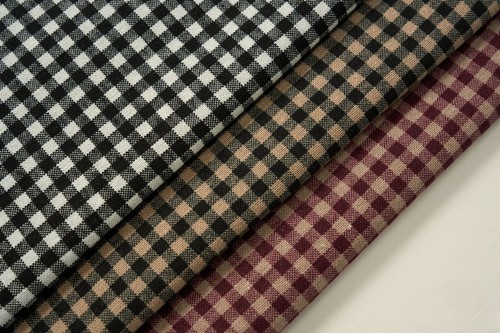 Gingham linen look cotton - gingham,