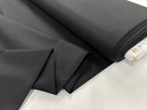 Black wool suiting high - black,