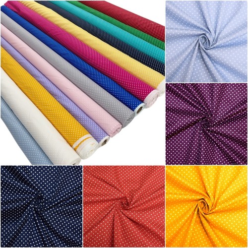Polka dot cotton fabric - cotton, 2mm