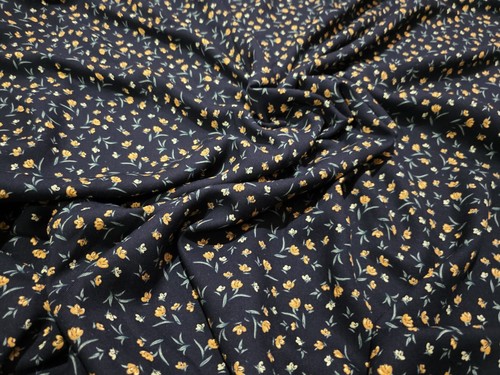 Printed black floral - printed,