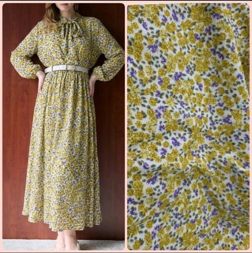 4metre yellow floral print - yellow,