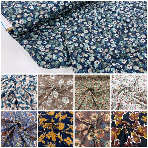 Viscose twill fabric floral - fabric,