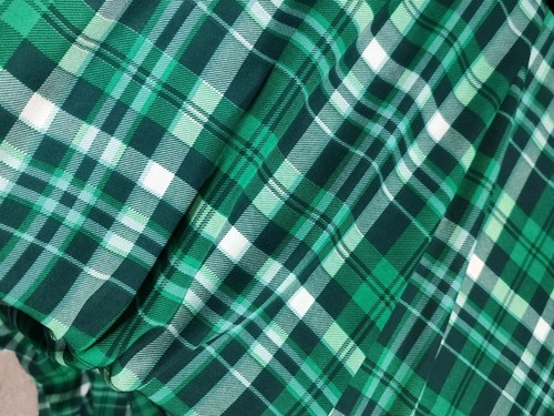 Metres green gingham print - metres,
