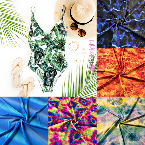 Printed matte swimwear lycra - swimwear,