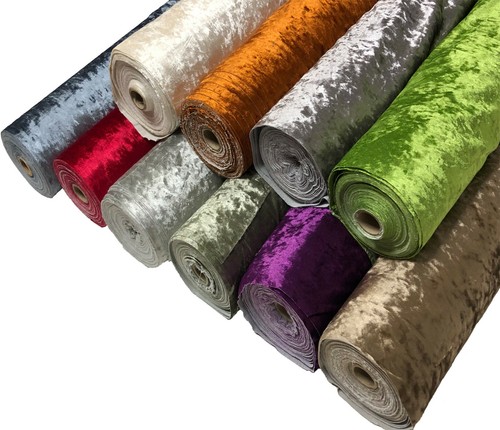 Glitz crushed velvet fabric - crushed,