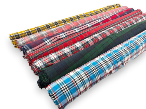 Brushed cotton plaid fabric - cotton,