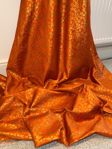 Orange gold floral design - floral,